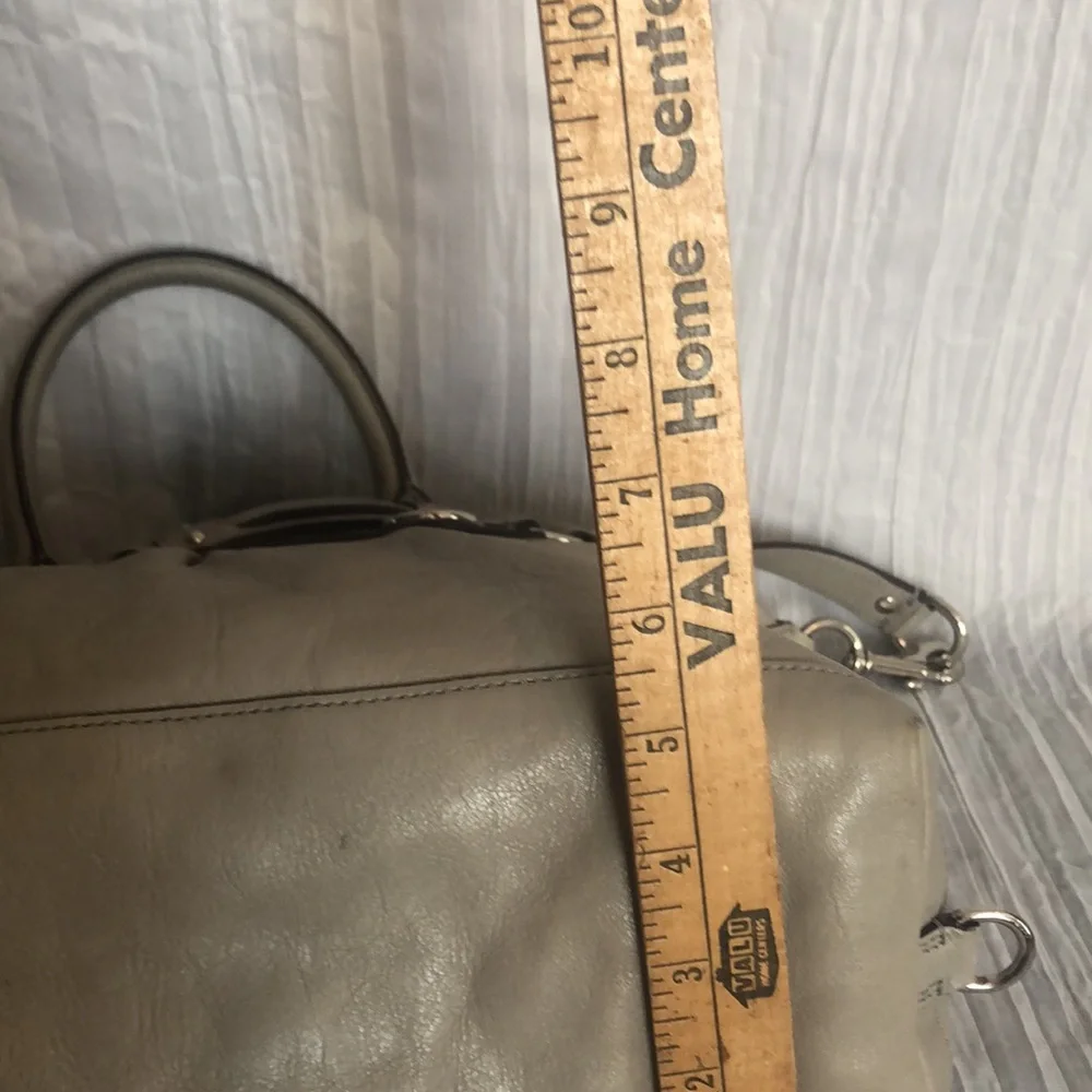 Vtg COACH ASHLEY large satchel tote w/chunky silver hardware & crossbody strap - Picture 14 of 16
